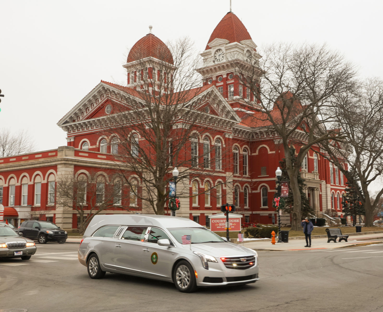 Funeral procession for Bruce Woods